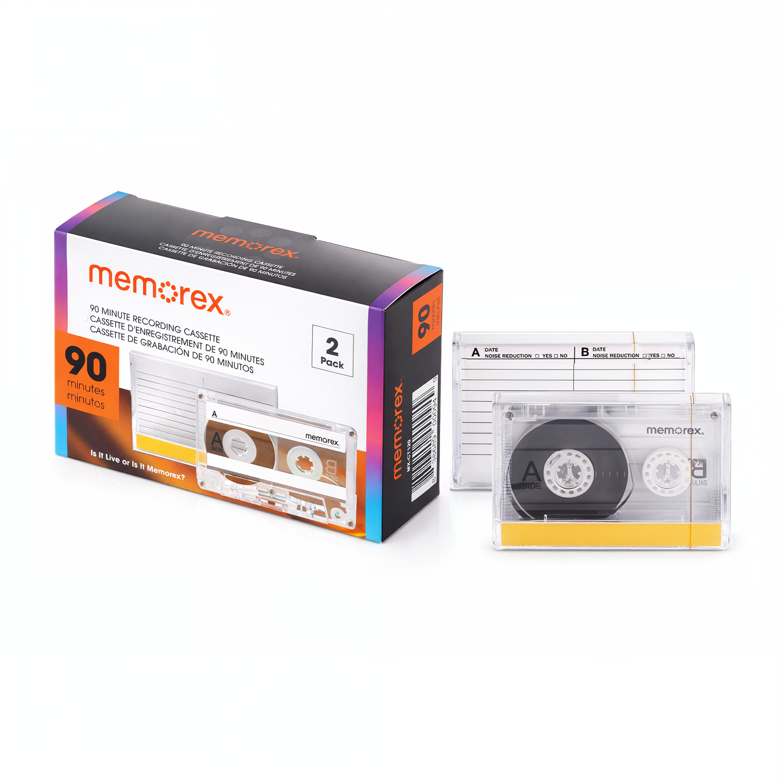 2 Pack 90 Mins. Recordable Cassette Tape
