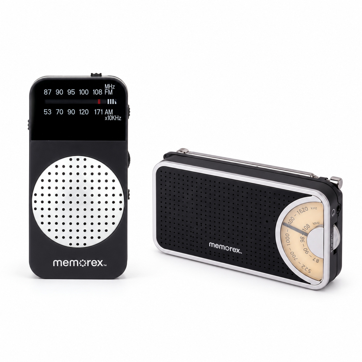 Memorex Pocket Radio Duo - black / black