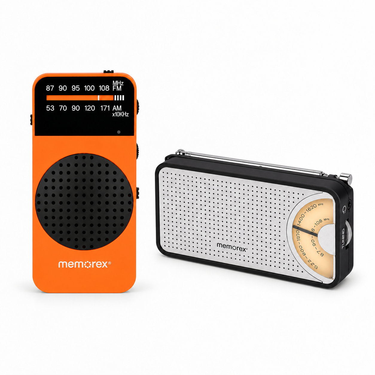 Memorex Pocket Radio Duo - orange / grey